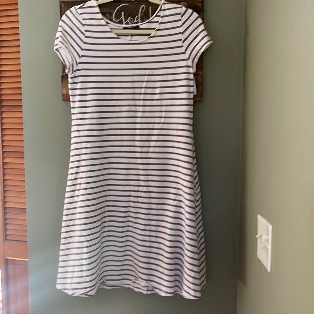 Mikarose Large Purple Striped Dress